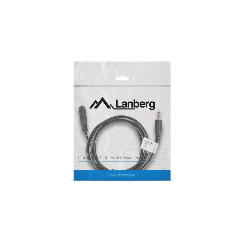 Kabel audio Lanberg stereo minijack - minijack M/F 1,5m | PartsPC.pl