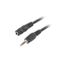 Kabel audio Lanberg stereo minijack - minijack M/F 3m | PartsPC.pl