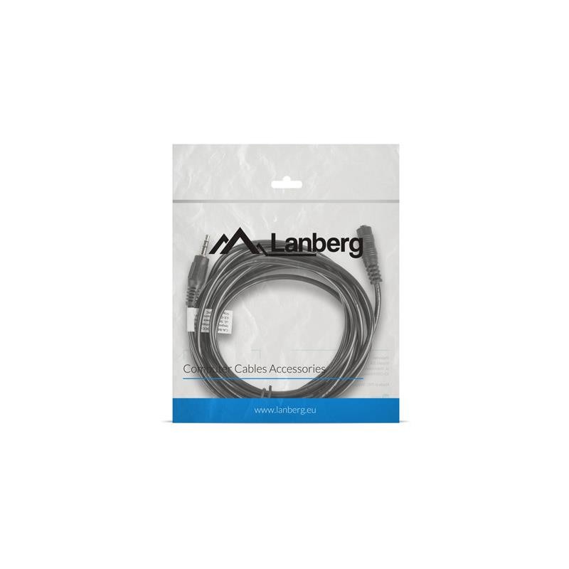 Kabel audio Lanberg stereo minijack - minijack M/F 3m | PartsPC.pl