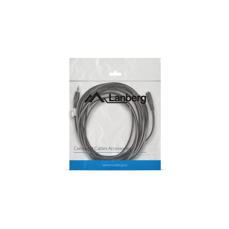 Kabel audio Lanberg stereo minijack - minijack M/F 5m | PartsPC.pl