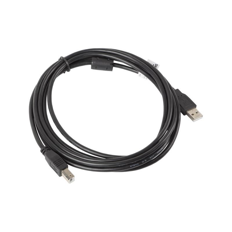 Kabel USB 2.0 Lanberg AM-BM Ferryt 3m czarny | PartsPC.pl