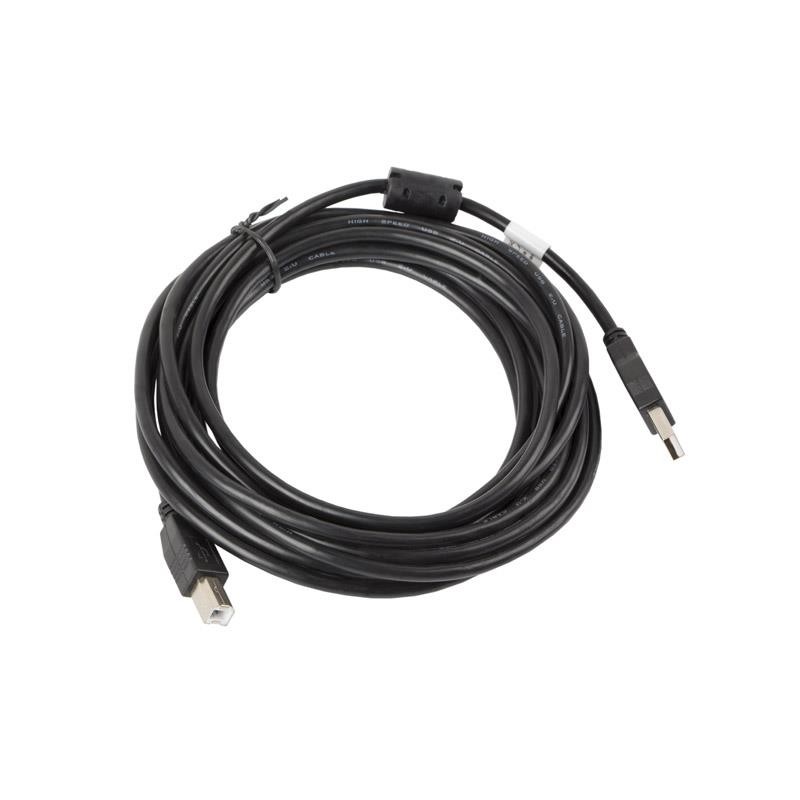 Kabel USB 2.0 Lanberg AM-BM Ferryt 5m czarny | PartsPC.pl