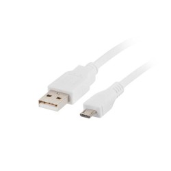 Kabel USB 2.0 Lanberg micro AM-MBM5P 1m biały | PartsPC.pl
