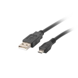 Kabel USB 2.0 Lanberg micro AM-MBM5P 1,8m czarny | PartsPC.pl
