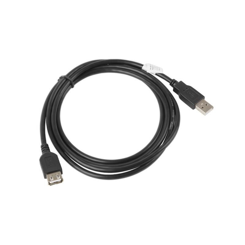 Przedłużacz USB 2.0 Lanberg AM-AF 1,8m czarny | PartsPC.pl