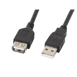 Przedłużacz USB 2.0 Lanberg AM-AF 3m czarny | PartsPC.pl
