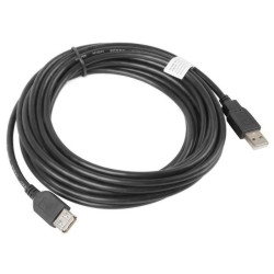 Przedłużacz USB 2.0 Lanberg AM-AF 5m czarny | PartsPC.pl