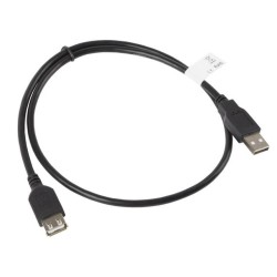 Przedłużacz USB 2.0 Lanberg AM-AF 0,7m czarny | PartsPC.pl
