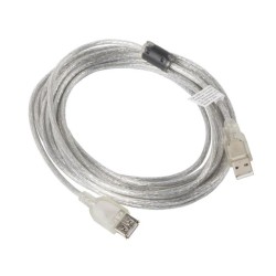 Przedłużacz USB 2.0 Lanberg AM-AF 5m Ferryt transparenty | PartsPC.pl