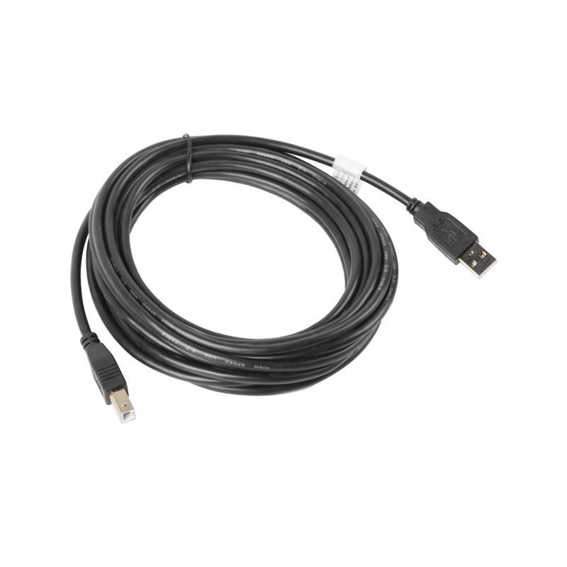 Kabel USB 2.0 Lanberg AM-BM 5m czarny | PartsPC.pl