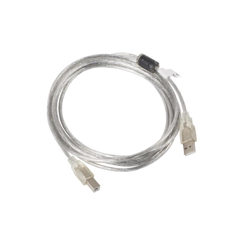 Kabel USB 2.0 Lanberg AM-BM Ferryt 3m przezroczysty | PartsPC.pl