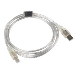 Kabel USB 2.0 Lanberg AM-BM Ferryt 1,8m przezroczysty | PartsPC.pl