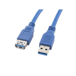 Przedłużacz USB 3.0 Lanberg AM-AF 1,8m niebieski | PartsPC.pl