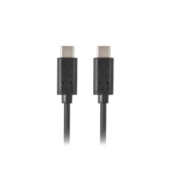 Kabel USB 2.0 Lanberg Type-C M/M 0,5m czarny | PartsPC.pl