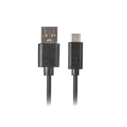 Kabel USB 2.0 Lanberg Type-C(M) - AM 1,8m czarny QC 3.0 | PartsPC.pl