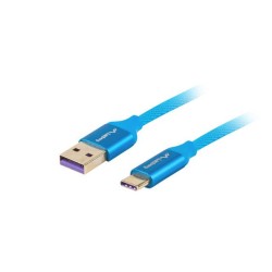 Kabel USB 2.0 Lanberg Premium Type-C(M) - A(M) 1m niebieski … | PartsPC.pl