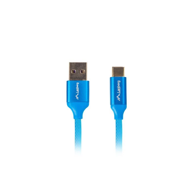 Kabel USB 2.0 Lanberg Premium Type-C(M) - A(M) 1m niebieski … | PartsPC.pl