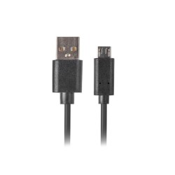 Kabel USB 2.0 Lanberg micro BM-AM 1,8m QC 3.0 czarny | PartsPC.pl