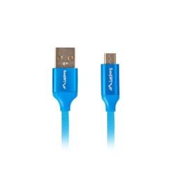 Kabel USB 2.0 Lanberg Premium micro BM-AM 1,0m QC 3.0 niebie… | PartsPC.pl