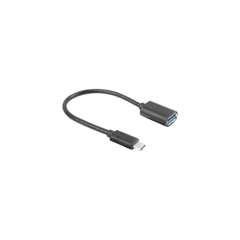 Kabel USB 3.1 Lanberg USB type-C(M) 3.1 - USB-A(F) 0,15m... | PartsPC.pl
