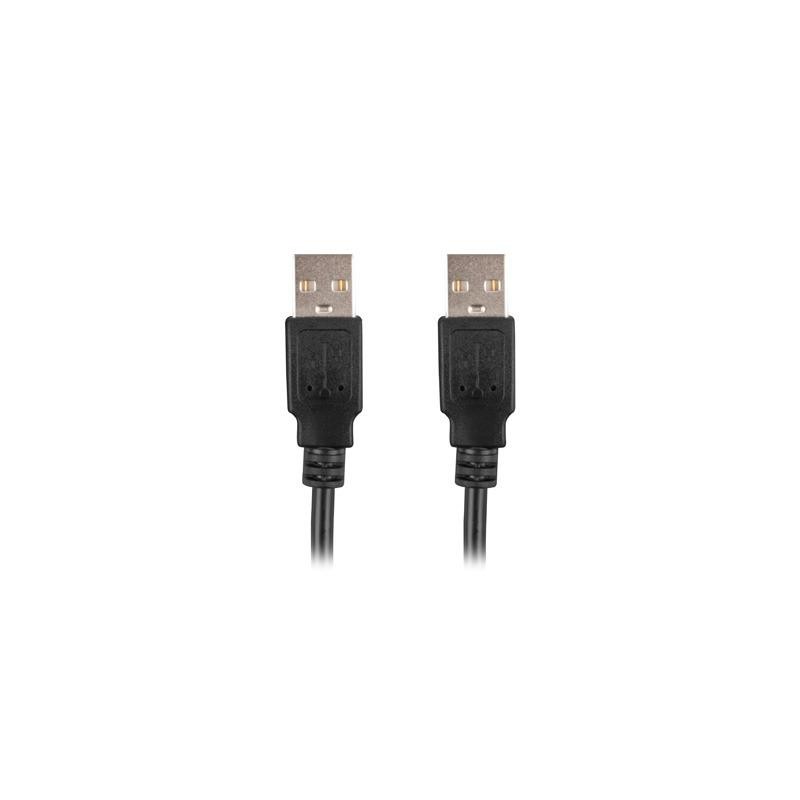 Kabel USB 2.0 Lanberg AM-AM 1m czarny | PartsPC.pl