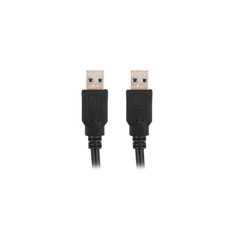 Kabel USB 3.0 Lanberg AM-AM 0,5m czarny | PartsPC.pl