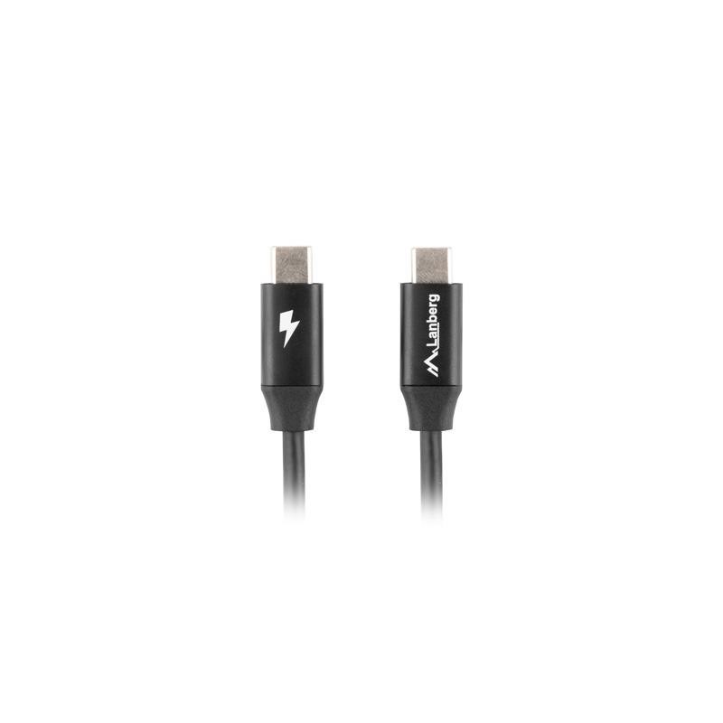 Kabel USB 2.0 Lanberg Type-C M/M 0,5m czarny premium QC 4.0 … | PartsPC.pl