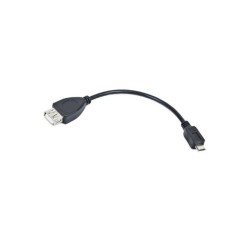 Kabel USB 2.0 Lanberg micro USB - USB-A M/F 2.0 0,15m OTG cz… | PartsPC.pl