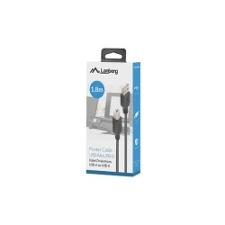 Kabel USB 2.0 Lanberg USB-A(M)- USB-B(M) 1,8m czarny ferryt … | PartsPC.pl