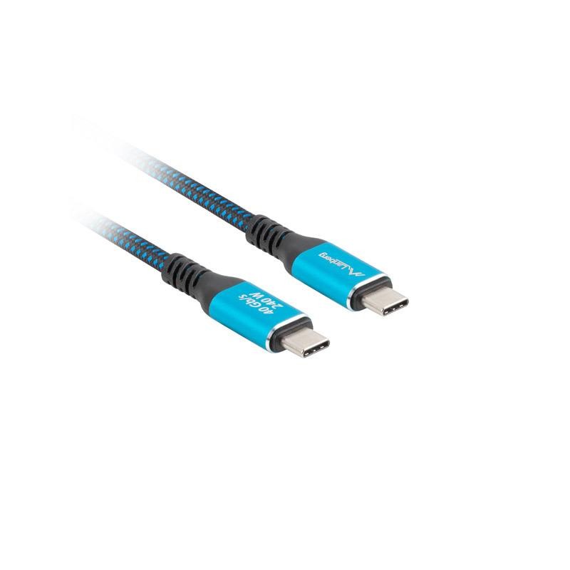 Kabel Lanberg USB-C M/M USB4 0,5M 240W 8K 60Hz Czarno-niebie… | PartsPC.pl