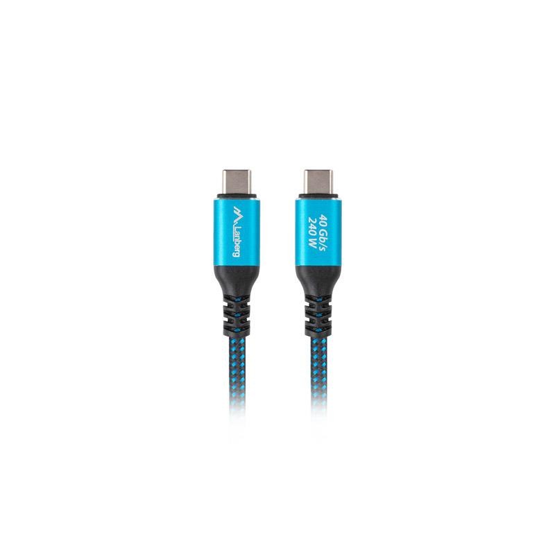 Kabel Lanberg USB-C M/M USB4 0,5M 240W 8K 60Hz Czarno-niebie… | PartsPC.pl