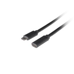 Przedłużacz Lanberg USB-C M/F 3.1 1,5m czarny | PartsPC.pl