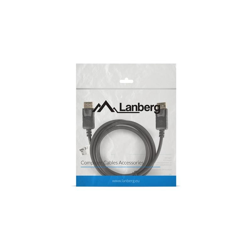 Kabel DisplayPort Lanberg M/M 1,8m 4K v1.2 czarny | PartsPC.pl