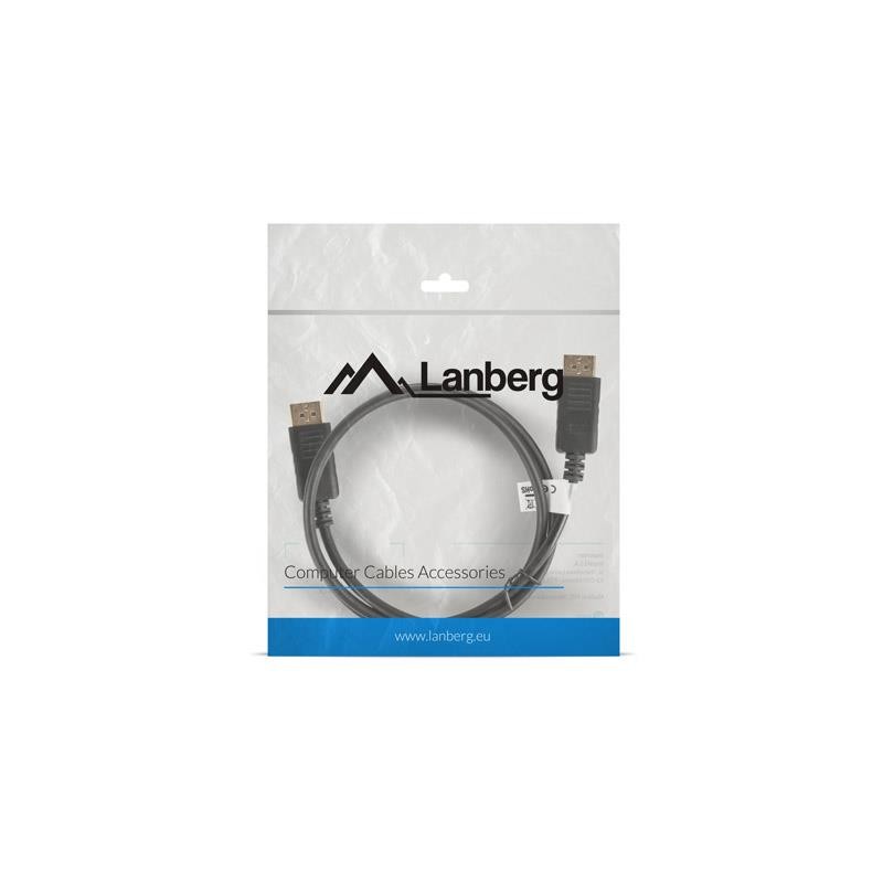 Kabel DisplayPort Lanberg M/M 1m 4K v1.2 czarny | PartsPC.pl