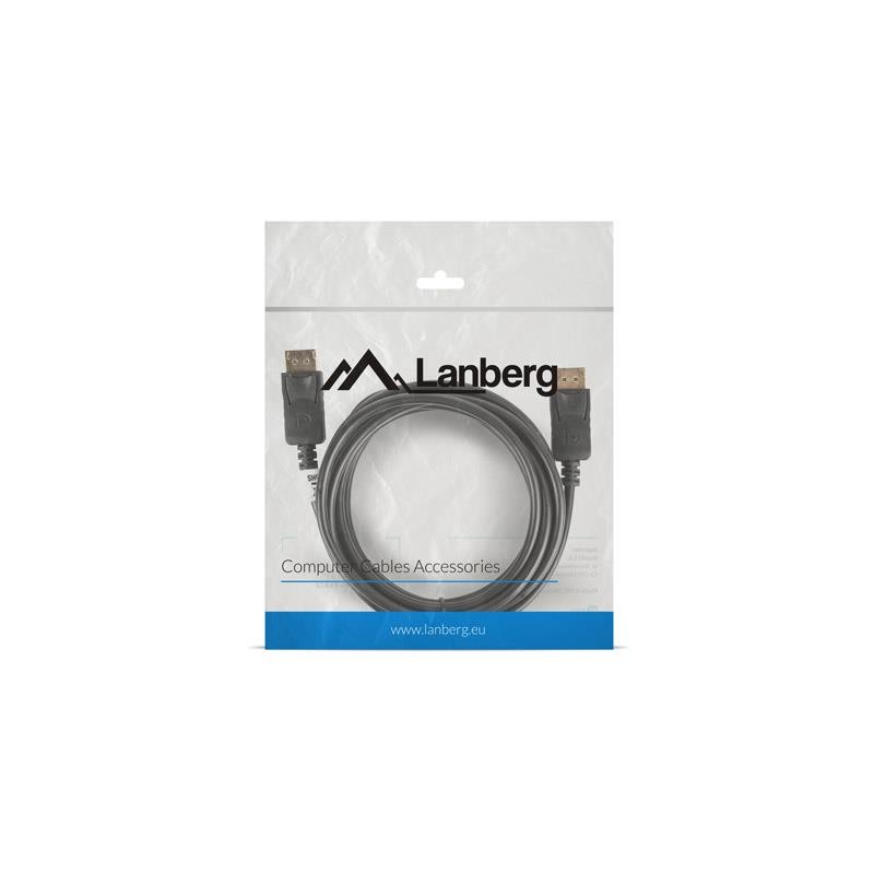 Kabel DisplayPort Lanberg M/M 3m 4K v1.2 czarny | PartsPC.pl