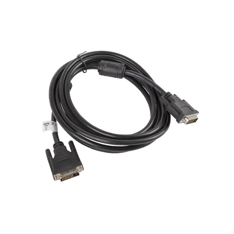 Kabel DVI Lanberg DVI-D (24+1) M/M 3m czarny | PartsPC.pl