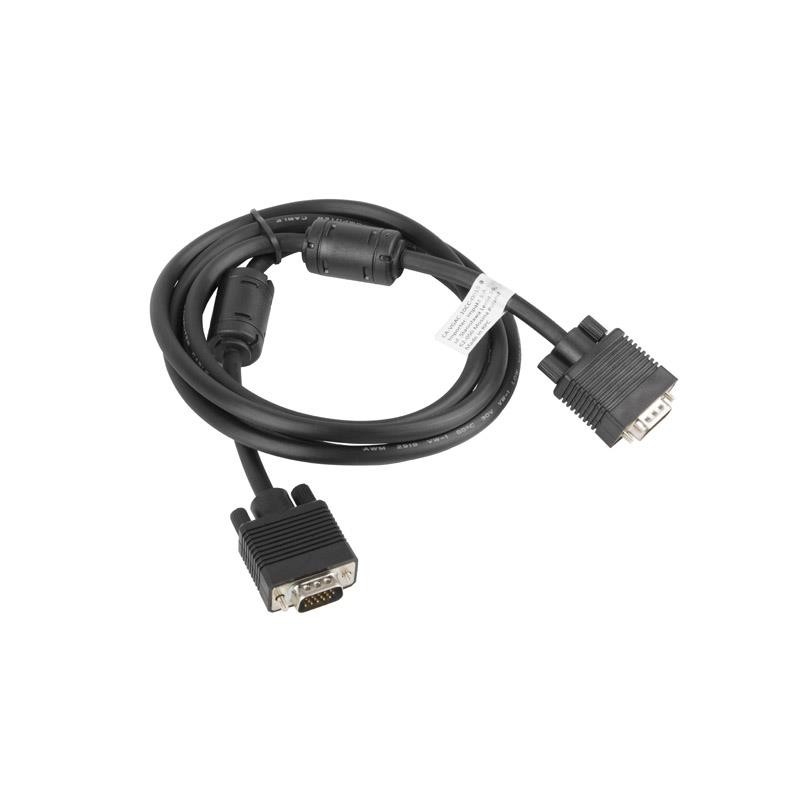 Kabel VGA Lanberg M/M 1,8m Ekran Ferryt czarny | PartsPC.pl