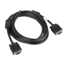 Kabel VGA Lanberg M/M 3m Ekran Ferryt czarny | PartsPC.pl