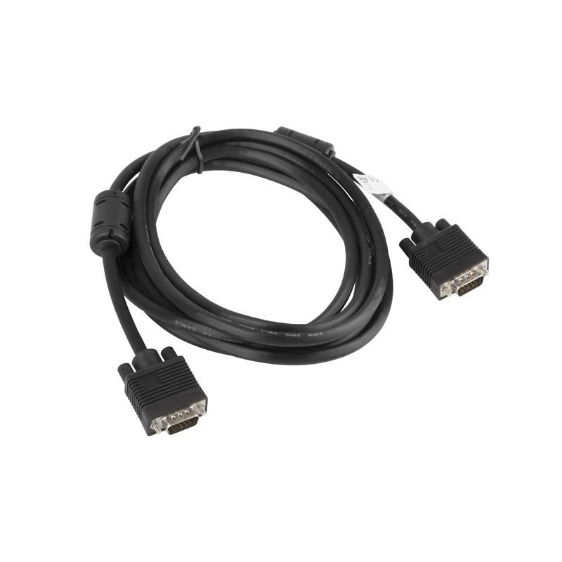Kabel VGA Lanberg M/M 3m Ekran Ferryt czarny | PartsPC.pl