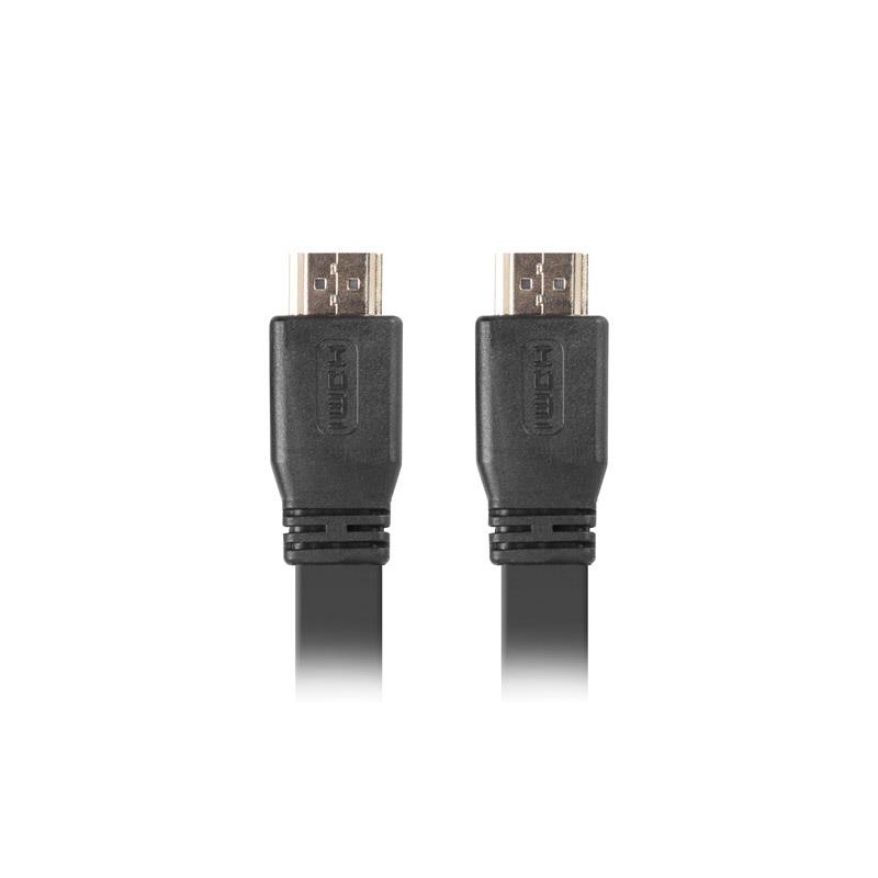 Kabel HDMI Lanberg M/M v2.0 1m czarny flat | PartsPC.pl