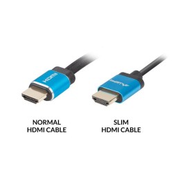 Kabel HDMI Lanberg M/M v2.0 1,8m 4K slim czarny | PartsPC.pl