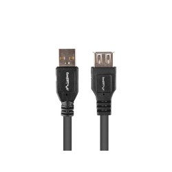 Przedłużacz USB-A Lanberg M/F 2.0 1m czarny box | PartsPC.pl