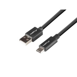 Kabel USB 2.0 Lanberg Type-C(M) - AM 1.8m czarny QC 3.0 BOX… | PartsPC.pl