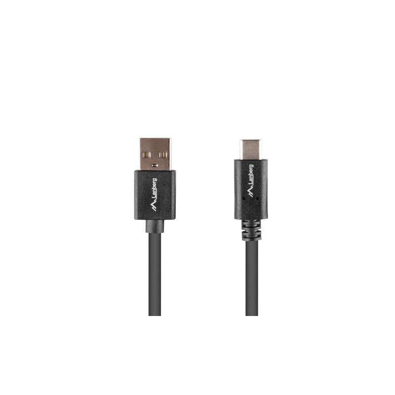Kabel USB 2.0 Lanberg Type-C(M) - AM 1.8m czarny QC 3.0 BOX… | PartsPC.pl