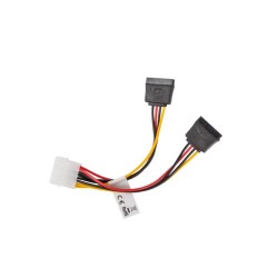 Kabel zasilający Lanberg Molex(M) - 2x SATA(F) 0,15m | PartsPC.pl