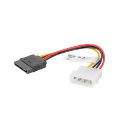 Kabel zasilający Lanberg Molex(M) - SATA(F) 0,15m | PartsPC.pl