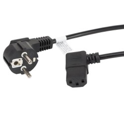 Kabel zasilający Lanberg CEE 7/7 - IEC 320 C13 kątowy 1,8m V… | PartsPC.pl