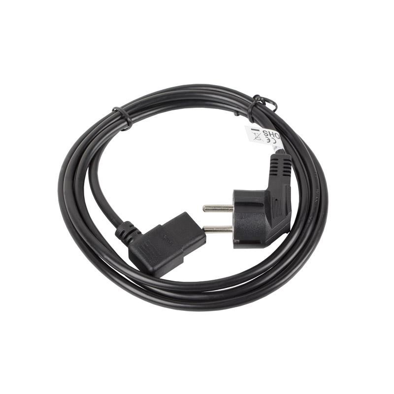 Kabel zasilający Lanberg CEE 7/7 - IEC 320 C13 kątowy 1,8m V… | PartsPC.pl