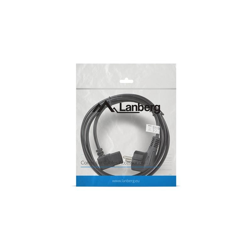 Kabel zasilający Lanberg CEE 7/7 - IEC 320 C13 kątowy 1,8m V… | PartsPC.pl