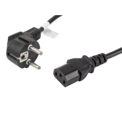 Kabel zasilający Lanberg CEE 7/7 - IEC 320 C13 1,8m VDE czar… | PartsPC.pl
